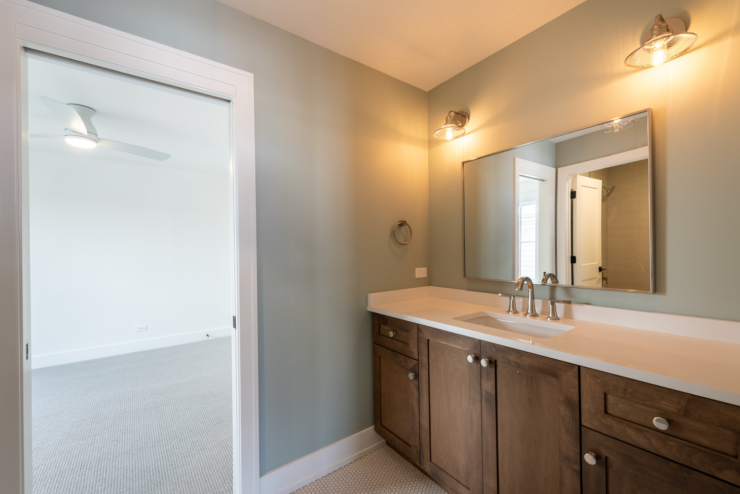 Custom Home - third full bathroom vanity - Platinum Builders