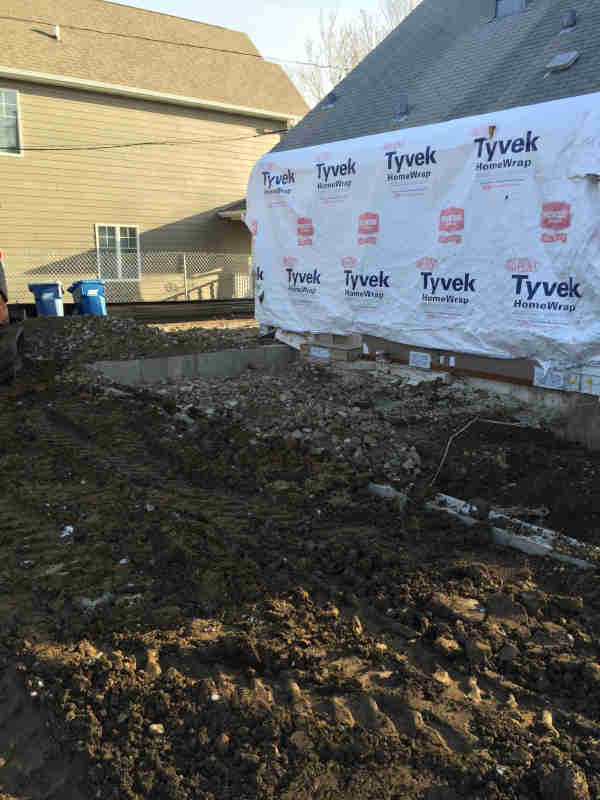 Completed demolition and foundation for home addition in Downers Grove | Platinum Builders