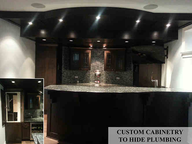 Custom cabinetry for basement remodel in Downers Grove | Platinum Builders