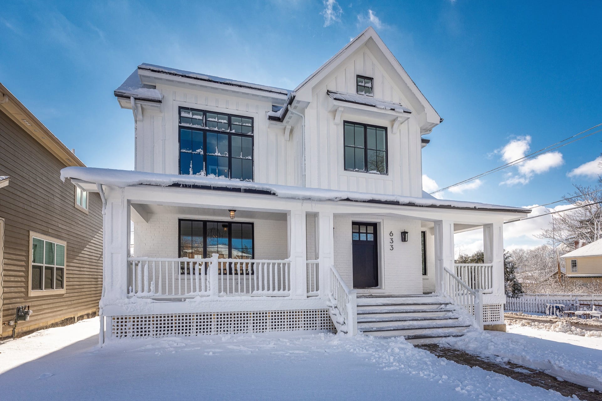 New Construction home in Downers Grove - view of the front of the house.