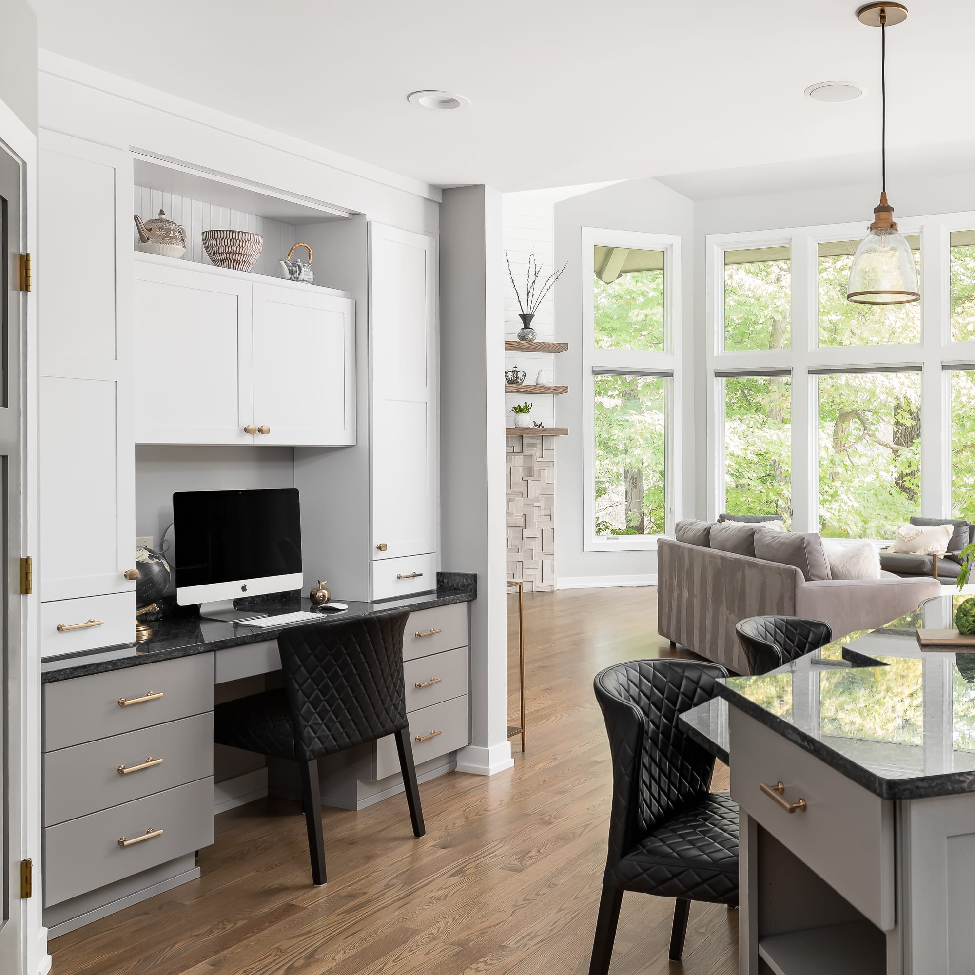 Kitchen remodel in Downers Grove - closeup of office nook.