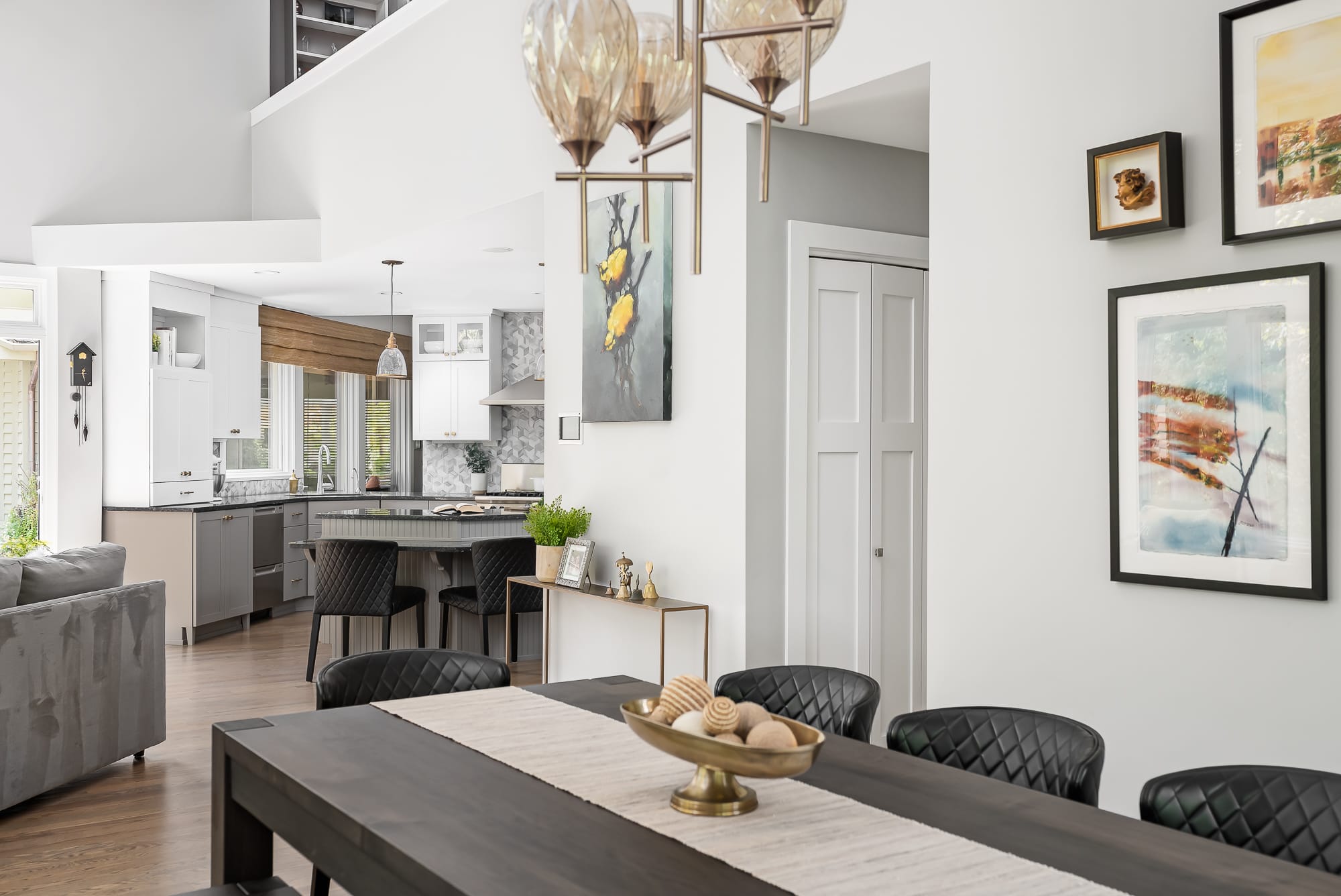 Kitchen remodel in Downers Grove - view of kitchen from dining table.