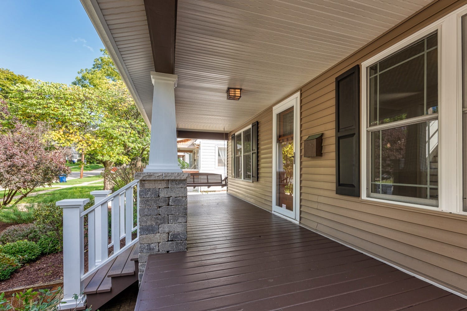 Wheaton Renovation - view of front porch.