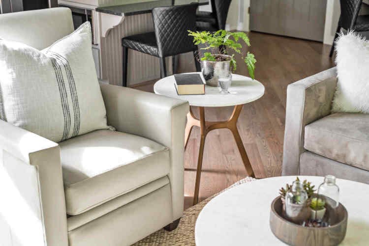 Bathroom towels on a stool